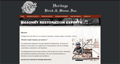 Desktop Screenshot of heritagebrickandstone.com