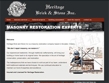 Tablet Screenshot of heritagebrickandstone.com